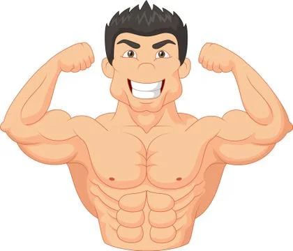 Cartoon Bodybuilder Stock Illustration