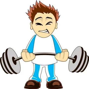 Cartoon bodybuilder Stock Illustration