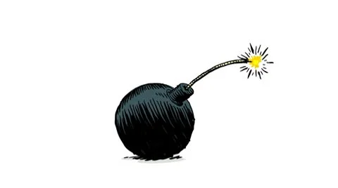 Cartoon Bomb Stock Footage 8845534