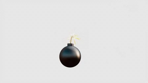 Cartoon bomb front Stock Footage 275249552