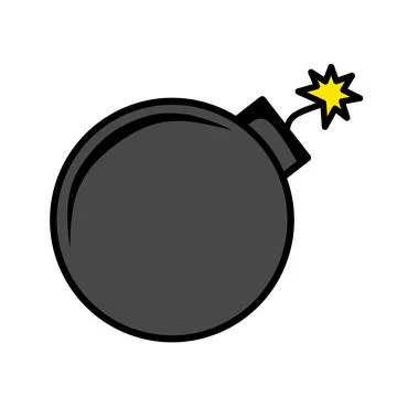 Cartoon bomb icon. vector  Illustrazione stock