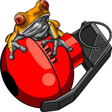 Cartoon bomb ready to explode. vector illustration on white background Stock Illustration