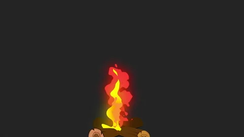 Cartoon Bonfire Animation Video stock 232803008