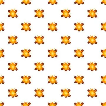 Cartoon bonfire pattern creating a warm background イラスト素材