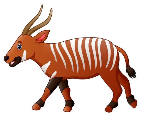 Cartoon bongo antelope Stock Illustration