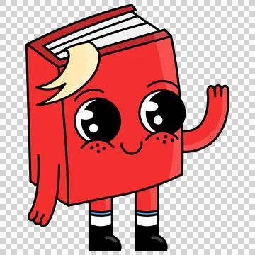 Cartoon book character Stock Illustration