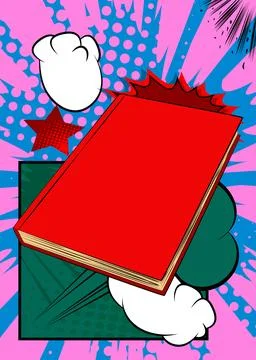 Cartoon Book, comic book Library. Retro vector comics pop art design. Stockillustratie