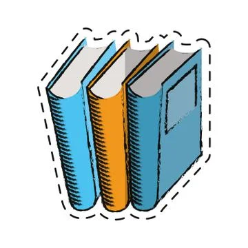 Cartoon book library read learn Ilustración de archivo