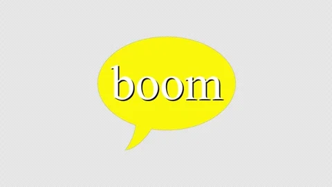 Cartoon boom Comic Bubble speech loop Animation video transparent backgroun.. Stock Footage 280283713