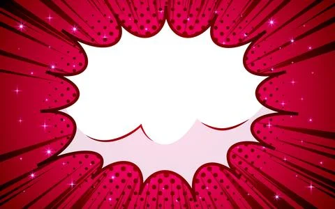 Cartoon, Boom explosion Comic Speech Bubble. Stock Illustration