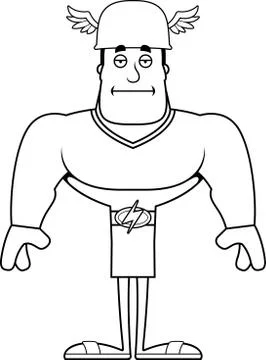 Cartoon Bored Hermes Stock Illustration