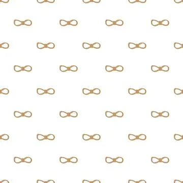 Cartoon bow knot pattern background in beige color Illustrazione stock