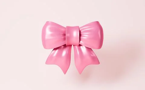 Cartoon bowknot model, 3d rendering. Stock Illustration