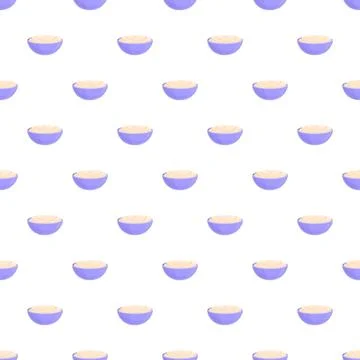 Cartoon bowl pattern with food drawing Stock Illustration