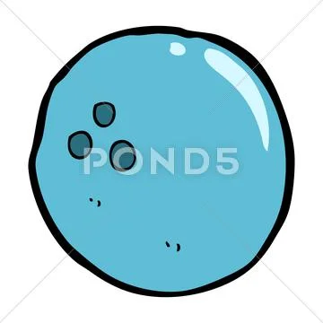 Cartoon bowling ball Stock Illustration