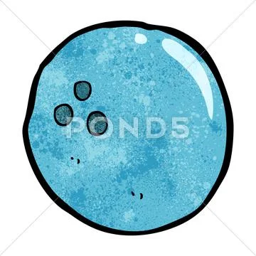 Cartoon bowling ball Stock Illustration