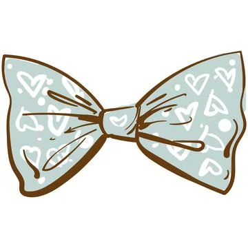 Cartoon bowtie vector, bow tie ribbon illustration Stock Illustration