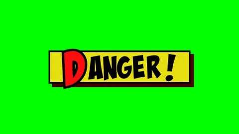 Cartoon box danger Stock Illustration