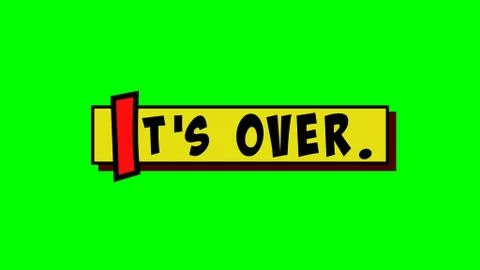 Cartoon box its over Stock Illustration