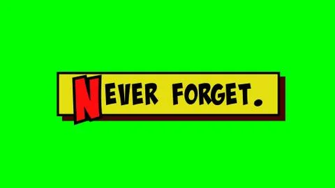 Cartoon box never forget Stock Illustration