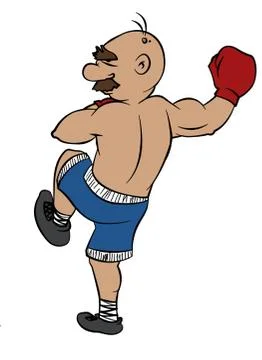 Cartoon Boxer Stock Illustration