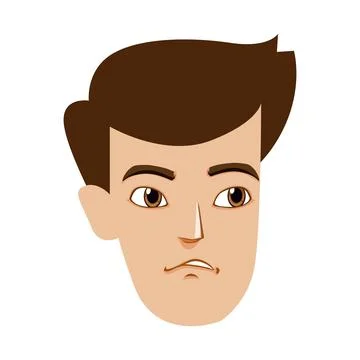 Cartoon Boy Face Icon Vector Illustration Stock Illustration