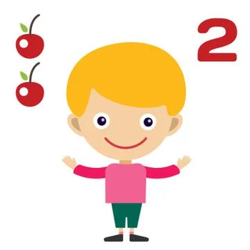 Cartoon boy learning game card Illustrazione stock