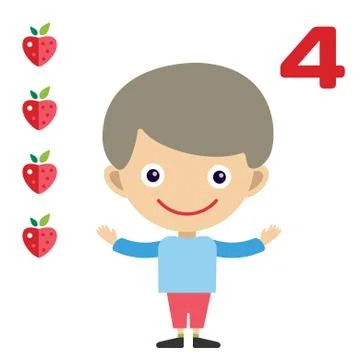 Cartoon boy learning game card Stock Illustration