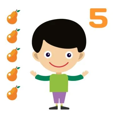 Cartoon boy learning game card Stock Illustration