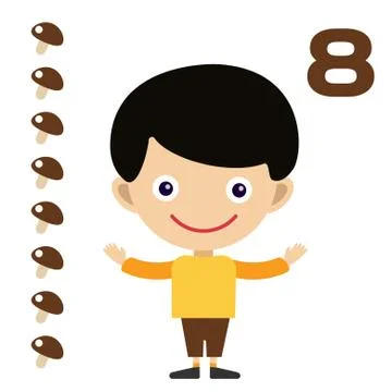 Cartoon boy learning game card Illustrazione stock