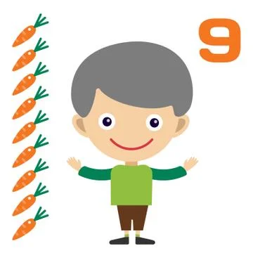 Cartoon boy learning game card Illustrazione stock