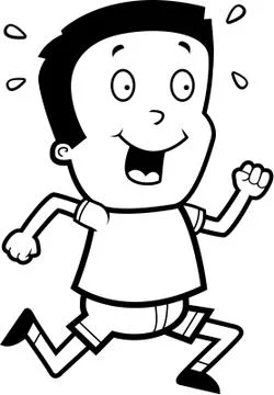 Cartoon Boy Running Stock Illustration