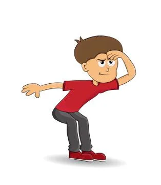 Cartoon boy scouting Illustrazione stock