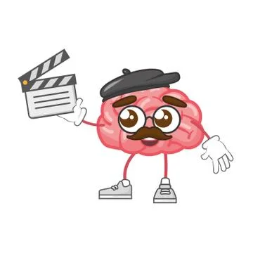 Cartoon brain creativity Stock Illustration
