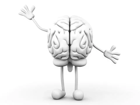 Cartoon Brain 스톡 일러스트