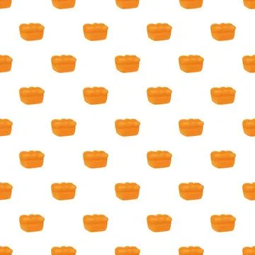 Cartoon bread loaf bakery seamless repeating pattern イラスト素材