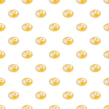 Cartoon breakfast meal seamless pattern design background Illustrazione stock