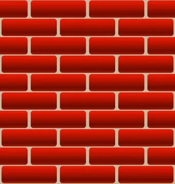 Cartoon-Like Brick Wall Texture Stock Illustration