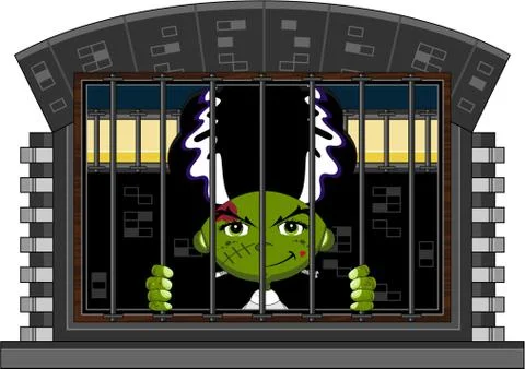 Cartoon Bride of Frankenstein Stock-Illustration