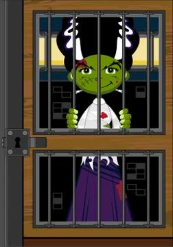 Cartoon Bride of Frankenstein Stock-Illustration