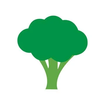 Cartoon Broccoli Icon Vector Illustration Stock Illustration