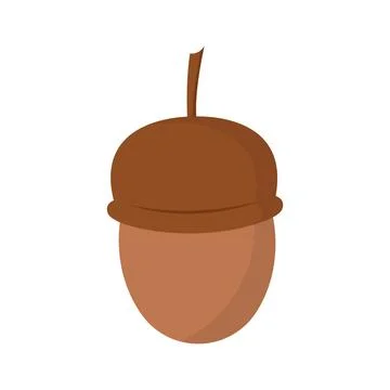 Cartoon  brown acorn element Stock-Illustration