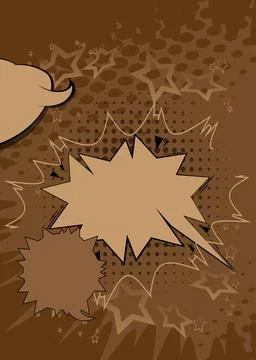 Cartoon brown background, comic book backdrop. Retro vector comics pop art .. Stock Illustration