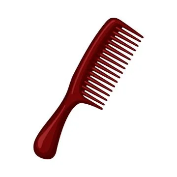 Cartoon brown comb Stock Illustration