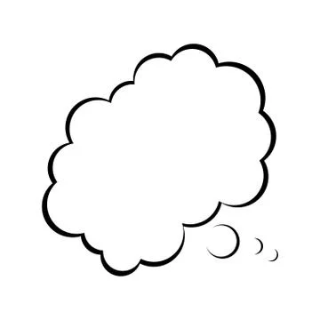 Cartoon bubble comic speech chat cloud think Stock Illustration