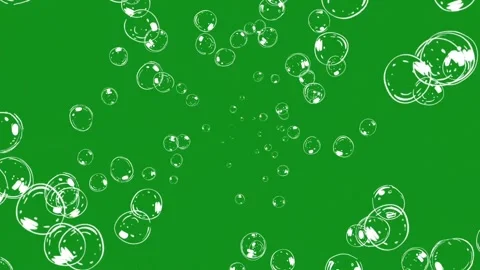 Cartoon bubbles motion graphics with green screen background Video stock 328962584