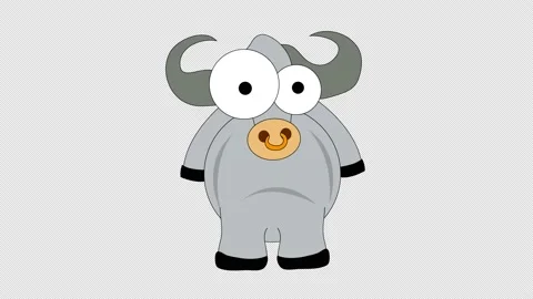 Cartoon buffalo 4k Stock Footage 140409435
