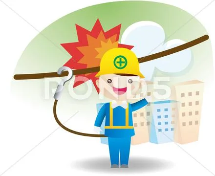 Cartoon builder Stock Illustration
