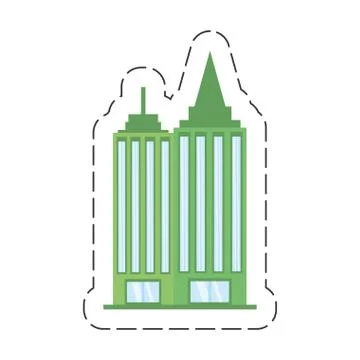 Cartoon building office work イラスト素材