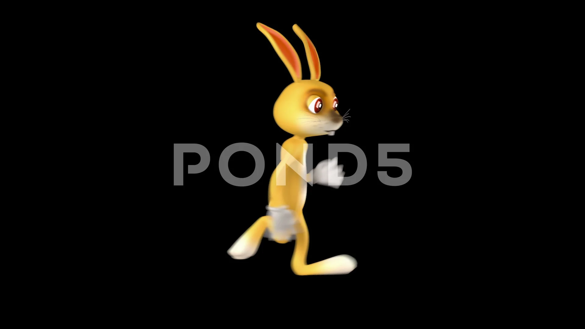 Cartoon Bunny Rabbit Run Cycle with Alph... | Stock Video | Pond5